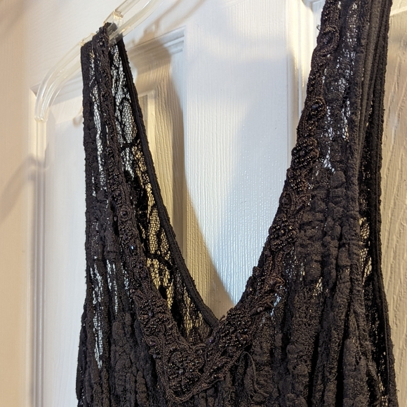 EUC Free People Black Lace Dress - Picture 4 of 12